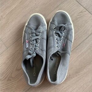 Superga Gray Canvas Sneakers